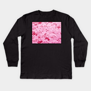 Pink Military Camo Kids Long Sleeve T-Shirt